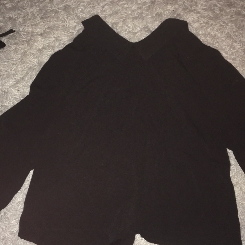 black collared shirt